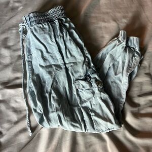 Dress Forum Light Blue Jogger Cargo Pants